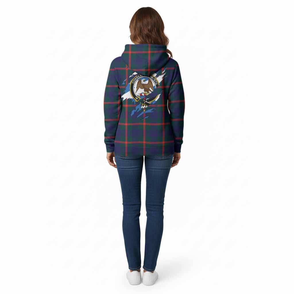 Agnew Clan Crest In Me Tartan Cotton Hoodie Scotland Flag Style