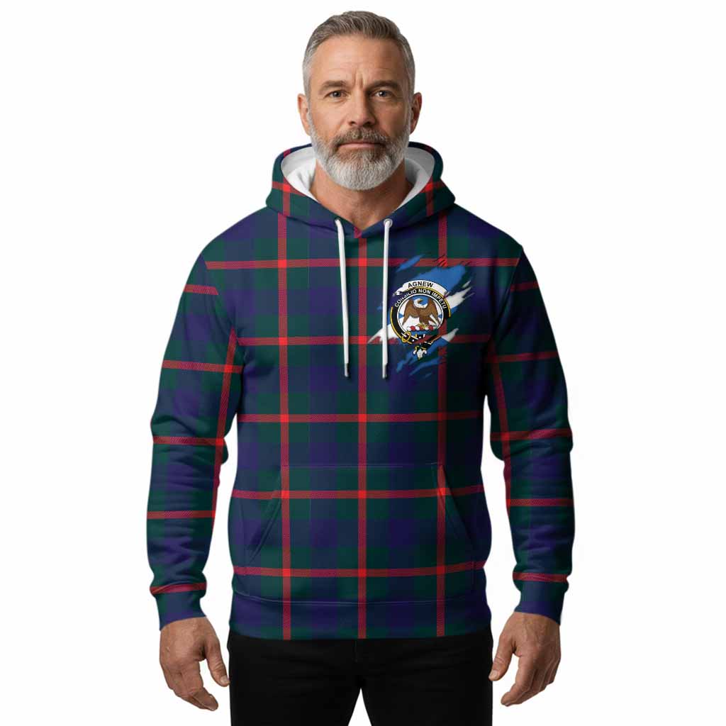 Agnew Clan Crest In Me Tartan Hoodie Scotland Flag Style
