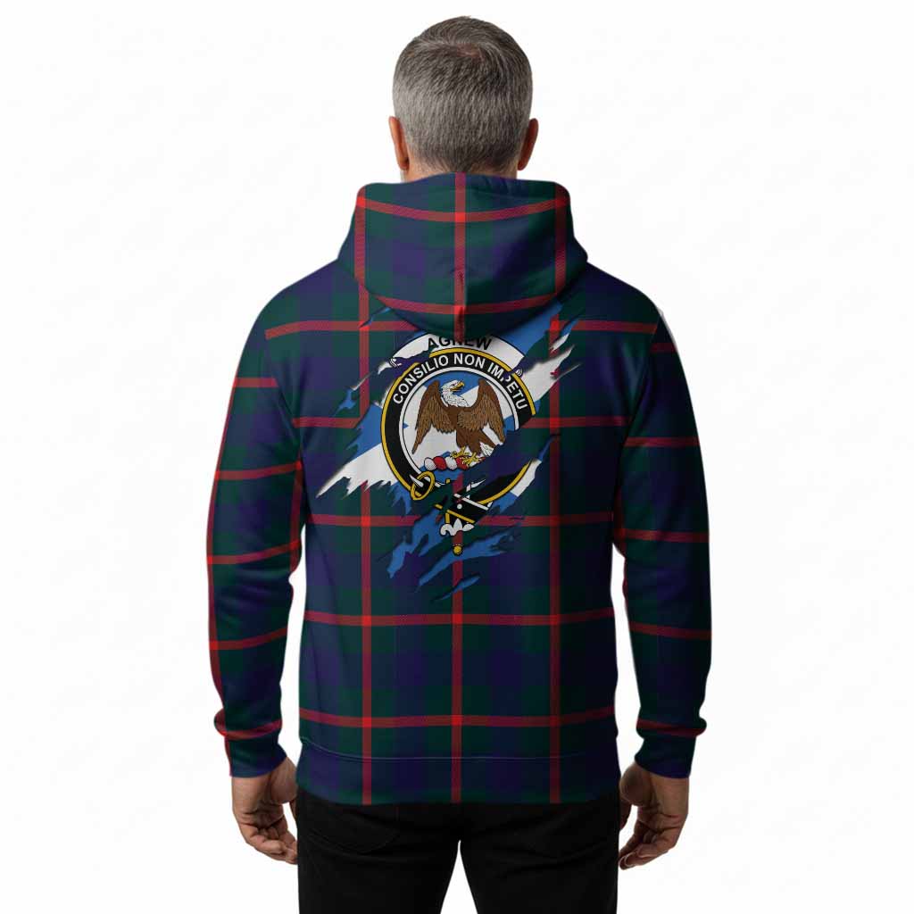 Agnew Clan Crest In Me Tartan Hoodie Scotland Flag Style