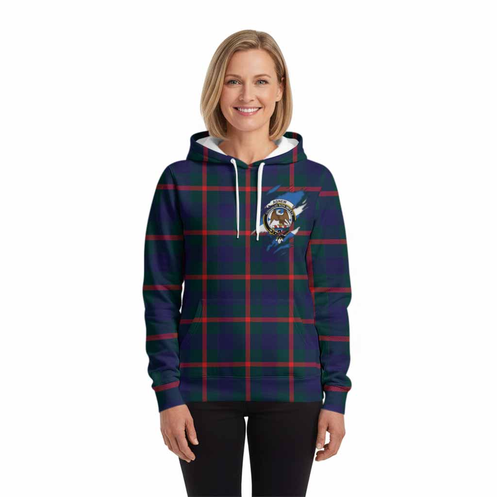 Agnew Clan Crest In Me Tartan Hoodie Scotland Flag Style