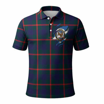 Agnew Clan Crest In Me Tartan Polo Shirt Scotland Flag Style