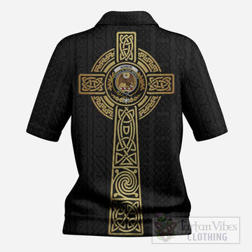 Agnew Clan Crest Women’s Polo Sweater Top with Celtic Tree of Life Inspired