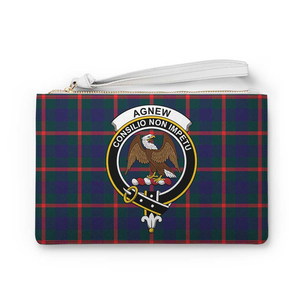 Tartan Vibes Clothing Agnew Family Crest Tartan Clutch Bag
