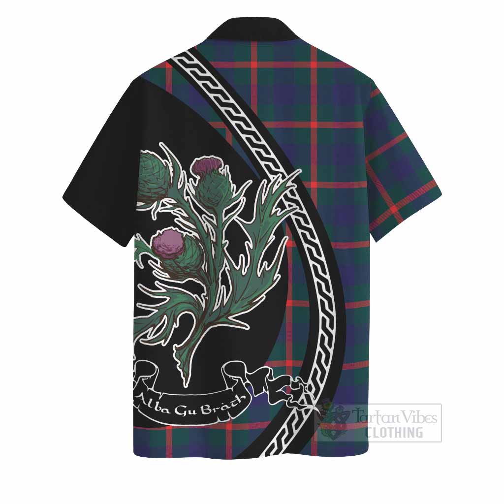 Agnew Family Crest Tartan Hawaiian Shirt Alba Thistle Inspired - Tartan Vibes Clothing