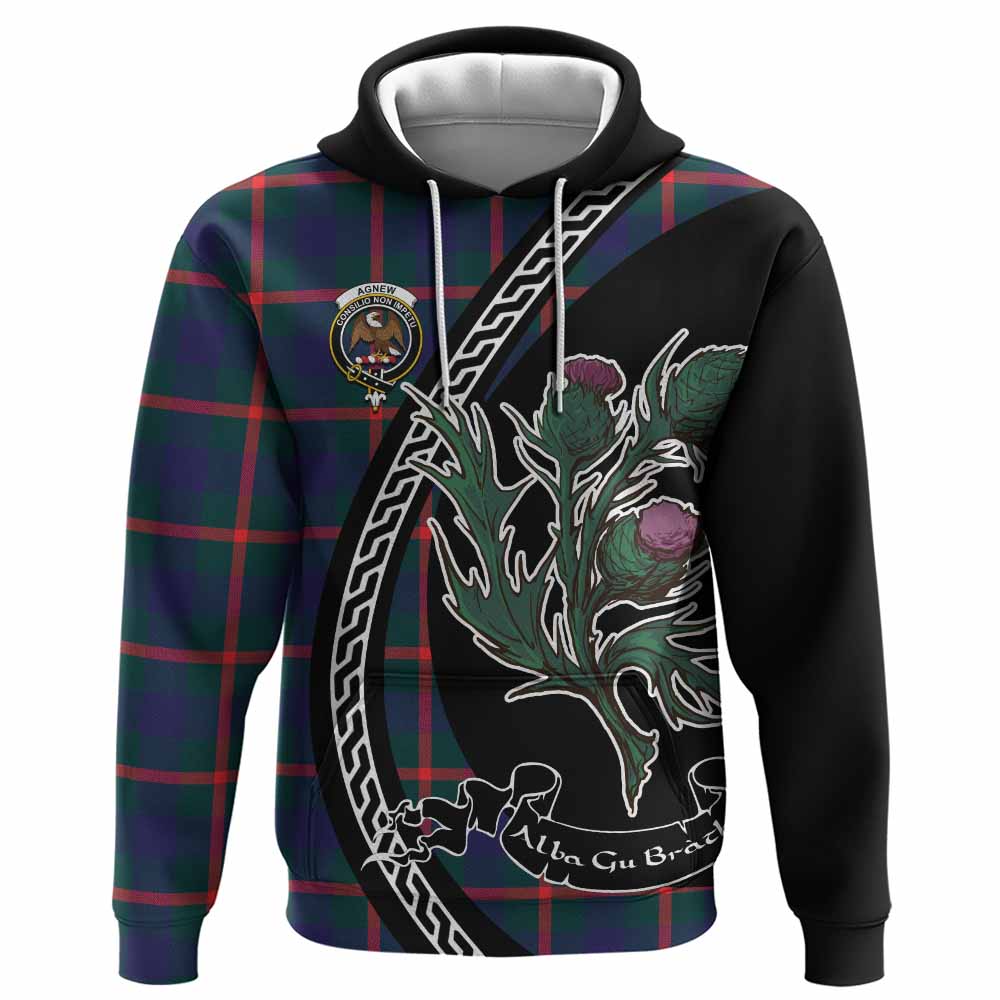 Agnew Family Crest Tartan Hoodie Alba Thistle Inspired - Tartan Vibes Clothing