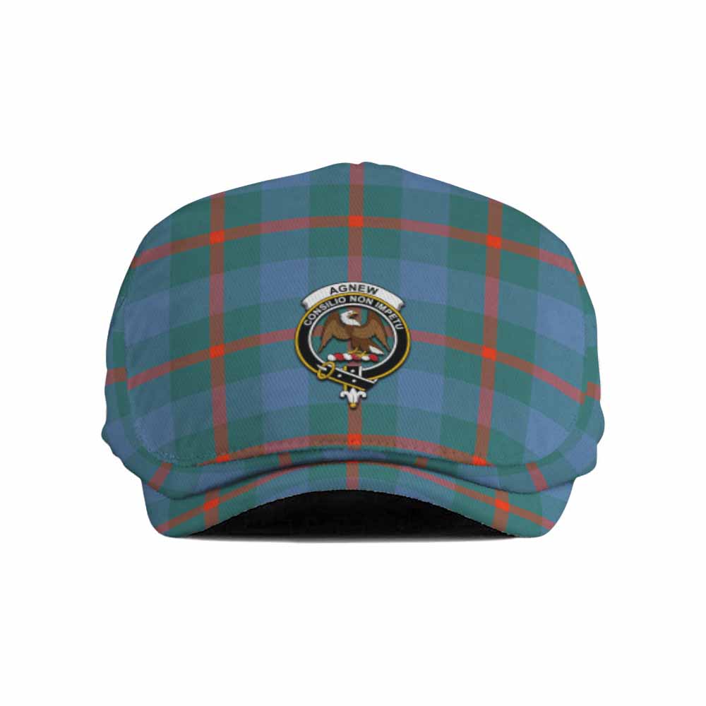 Agnew Family Crest Tartan Jeff Cap, Tartan Flat Cap