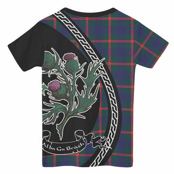 Agnew Family Crest Tartan Kid T-shirt Alba Thistle Inspired - Tartan Vibes Clothing