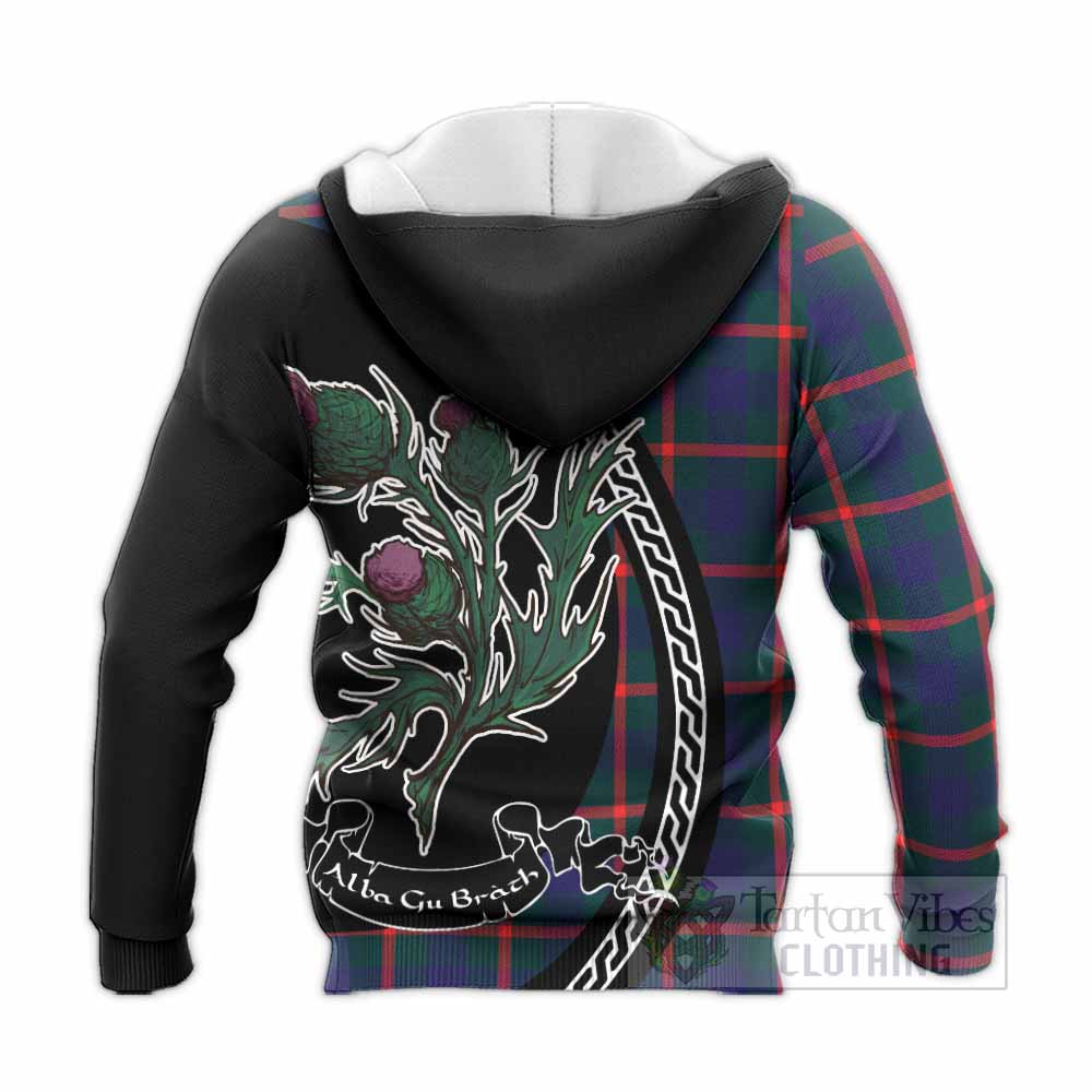 Agnew Family Crest Tartan Knitted Hoodie Alba Thistle Inspired - Tartan Vibes Clothing