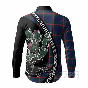 Agnew Family Crest Tartan Long Sleeve Button Shirts Alba Thistle Inspired