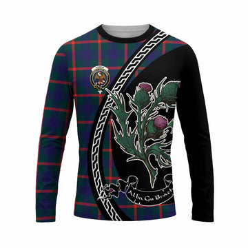 Agnew Family Crest Tartan Long Sleeve T-Shirt Alba Thistle Inspired - Tartan Vibes Clothing