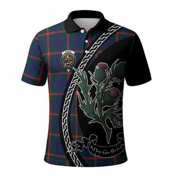 Agnew Family Crest Tartan Polo Shirt Alba Thistle Inspired