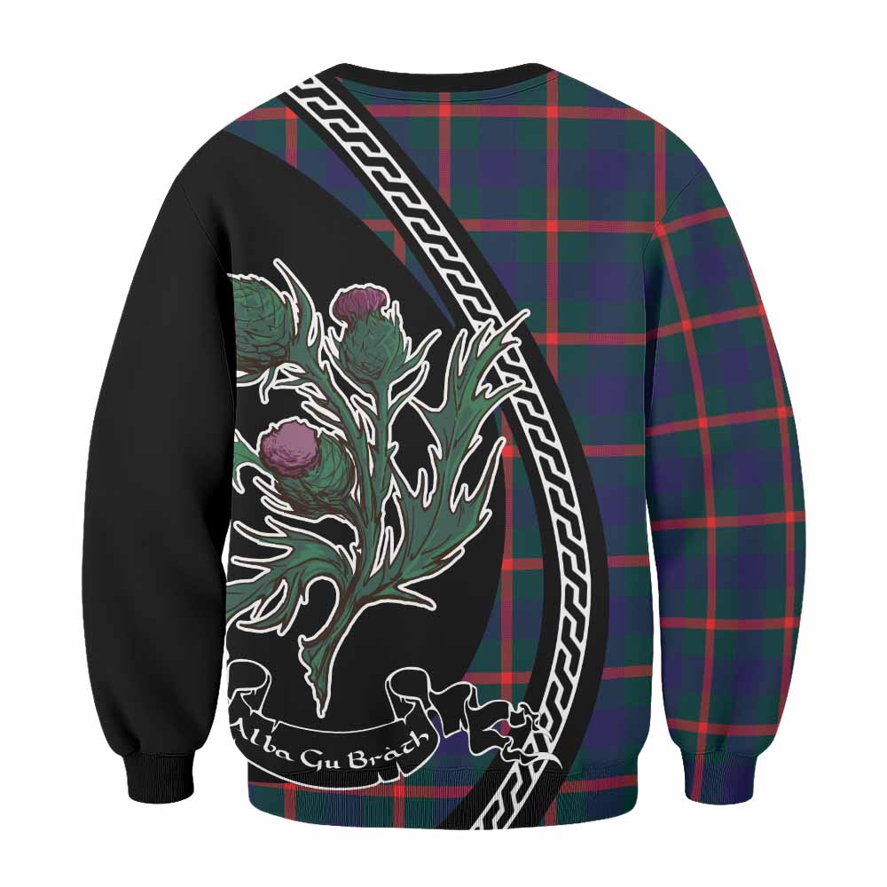 Agnew Family Crest Tartan Sweatshirt Alba Thistle Inspired - Tartan Vibes Clothing
