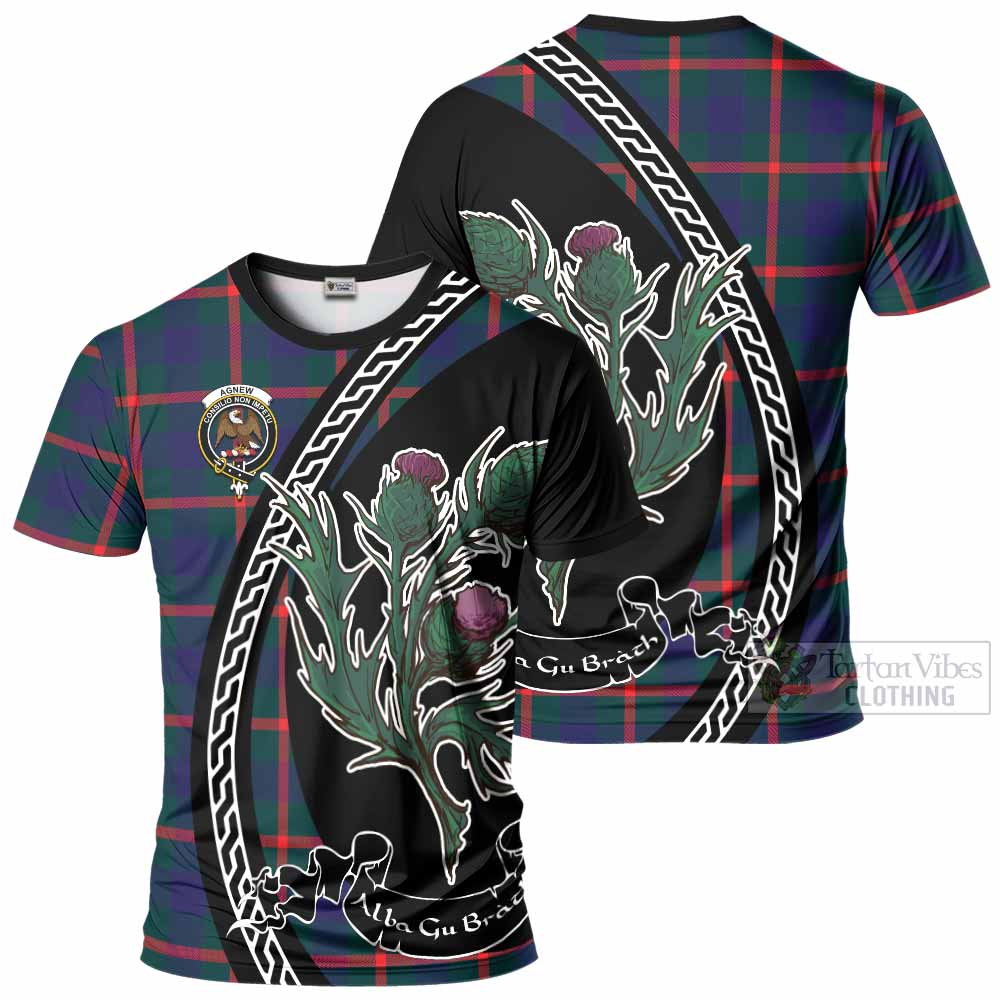 Agnew Family Crest Tartan T-Shirt Alba Thistle Inspired - Tartan Vibes Clothing