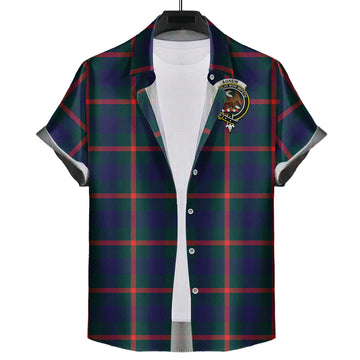 Agnew Tartan Hawaiian Shirt with Family Crest