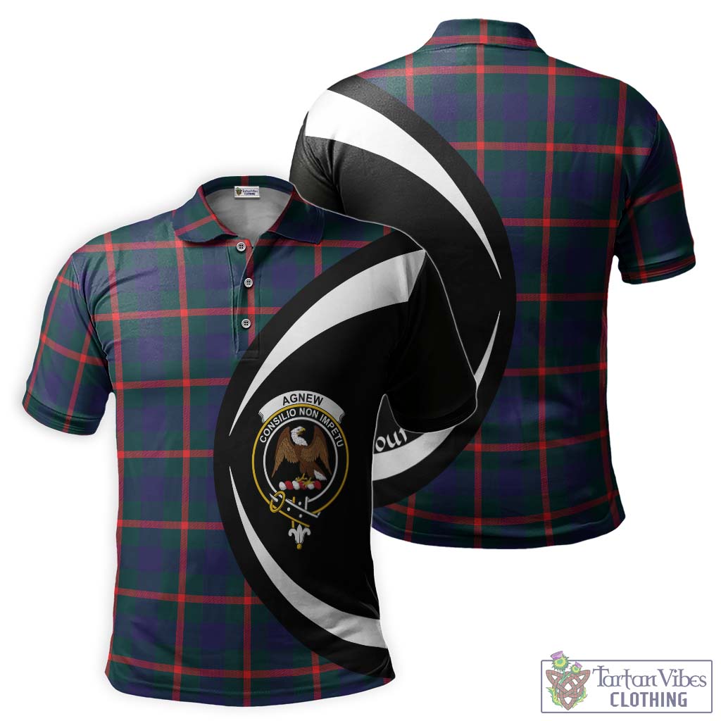 Agnew Tartan Men's Polo Shirt with Family Crest Circle Style Kid - Tartan Vibes Clothing