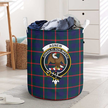 Agnew Tartan Laundry Basket with Family Crest