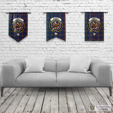 Agnew Tartan Gonfalon, Tartan Banner with Family Crest