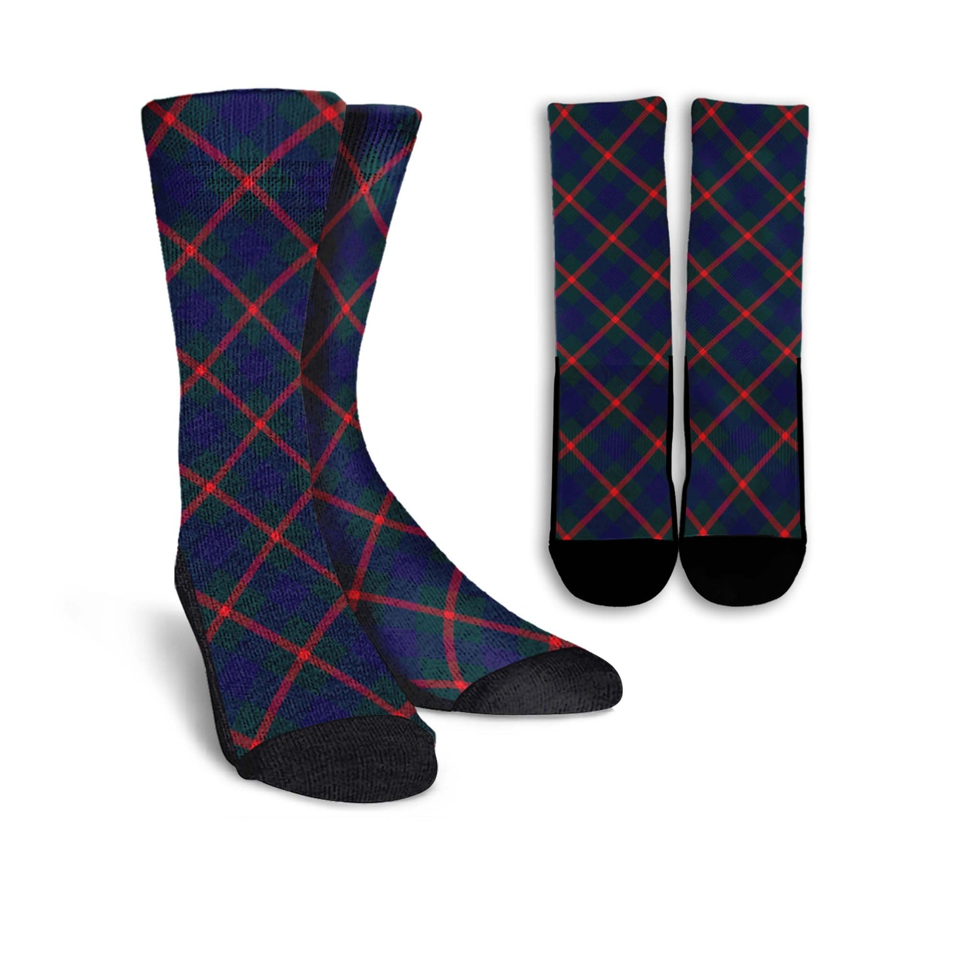 Agnew Modern Tartan Crew Socks Cross Tartan Style - Tartanvibesclothing