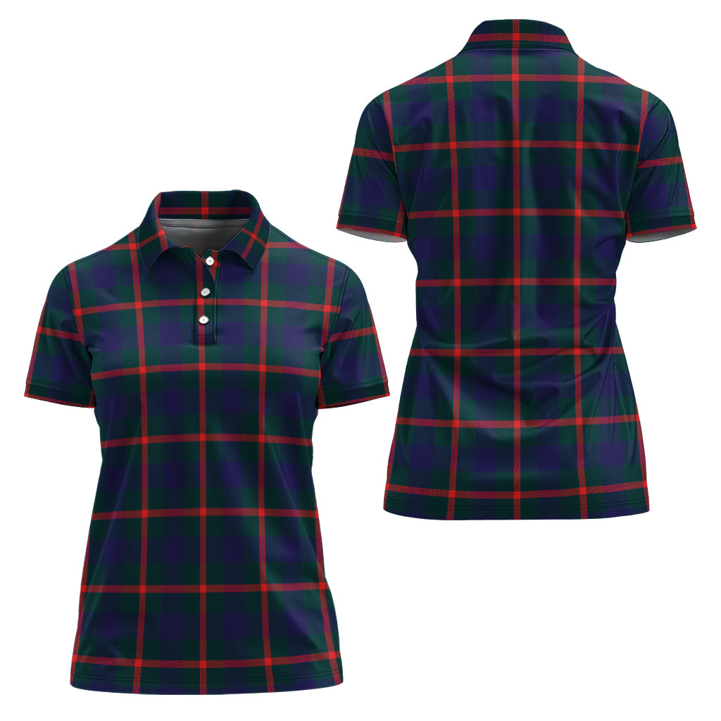 Agnew Modern Tartan Polo Shirt For Women Women - Tartanvibesclothing