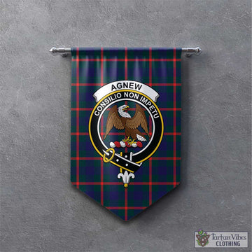 Agnew Tartan Gonfalon, Tartan Banner with Family Crest