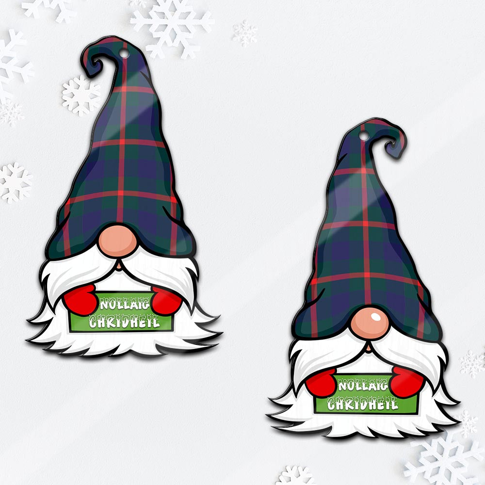 Agnew Modern Gnome Christmas Ornament with His Tartan Christmas Hat Mica Ornament - Tartanvibesclothing