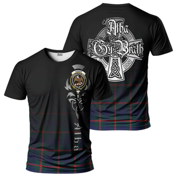 Agnew Modern Tartan T-Shirt Featuring Alba Gu Brath Family Crest Celtic Inspired