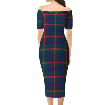 Agnew Tartan Off Shoulder Lady Dress