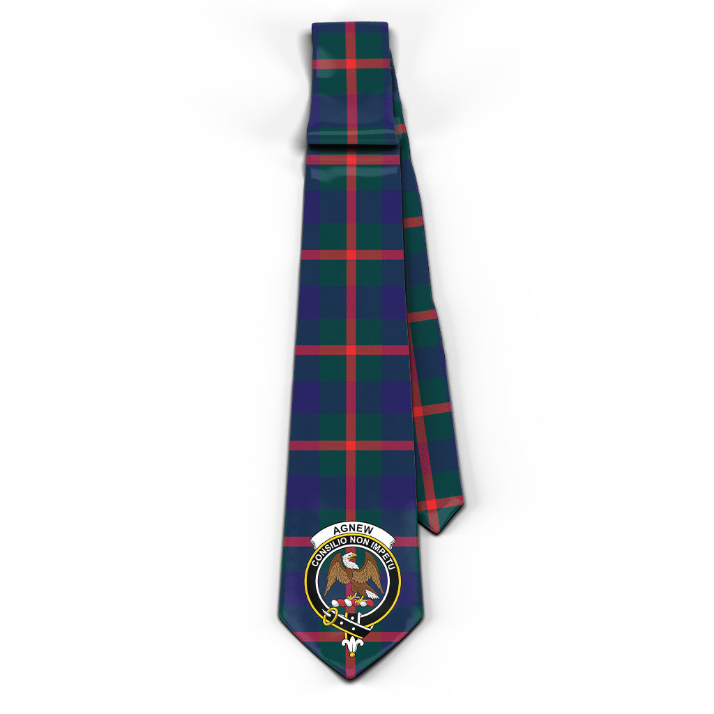 Agnew Tartan Classic Necktie with Family Crest - Tartan Vibes Clothing