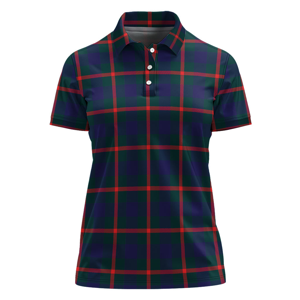 Agnew Modern Tartan Polo Shirt For Women - Tartanvibesclothing