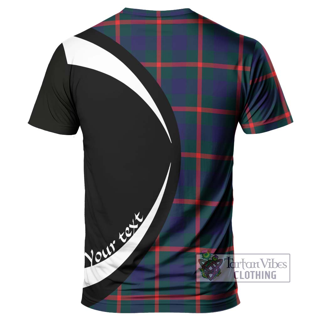Tartan Vibes Clothing Agnew Modern Tartan T-Shirt with Family Crest Circle Style