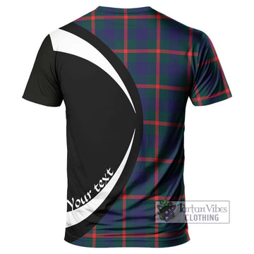 Tartan Vibes Clothing Agnew Modern Tartan T-Shirt with Family Crest Circle Style