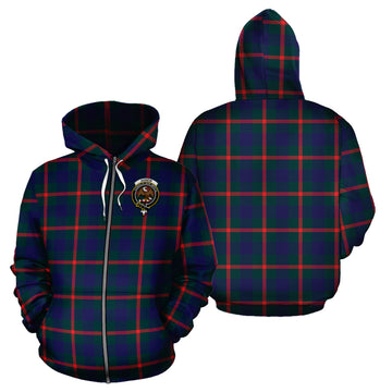 Agnew Modern Tartan Hoodie with Family Crest