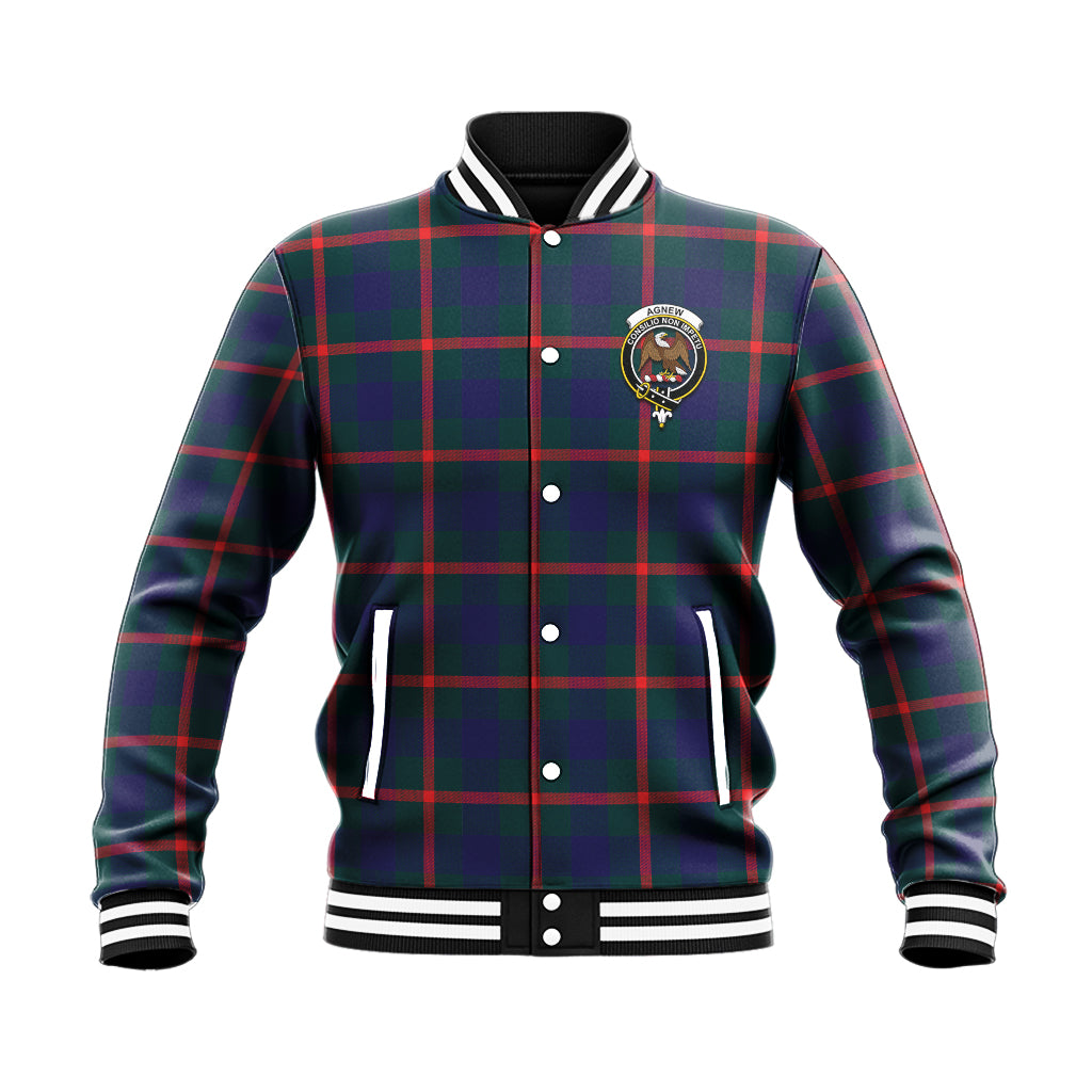 Agnew Tartan Baseball Jacket with Family Crest - Tartan Vibes Clothing