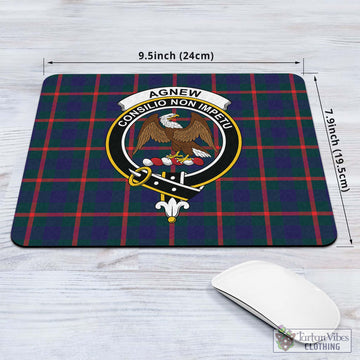 Tartan Vibes Clothing Agnew Modern Tartan Mouse Pad with Family Crest