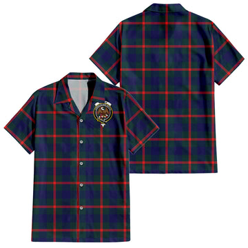Agnew Tartan Hawaiian Shirt with Family Crest