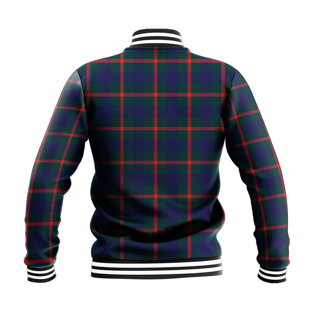 Agnew Tartan Baseball Jacket with Family Crest - Tartan Vibes Clothing