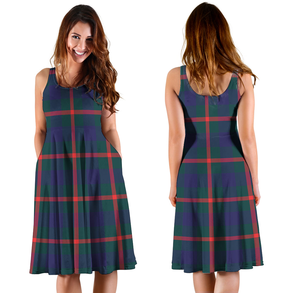 Agnew Modern Tartan Sleeveless Midi Womens Dress - Tartanvibesclothing