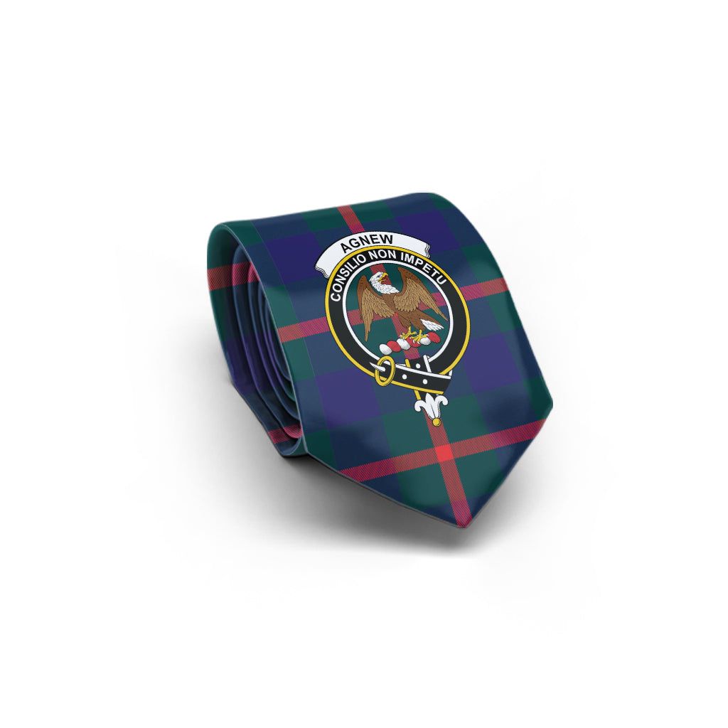 Agnew Tartan Classic Necktie with Family Crest - Tartan Vibes Clothing