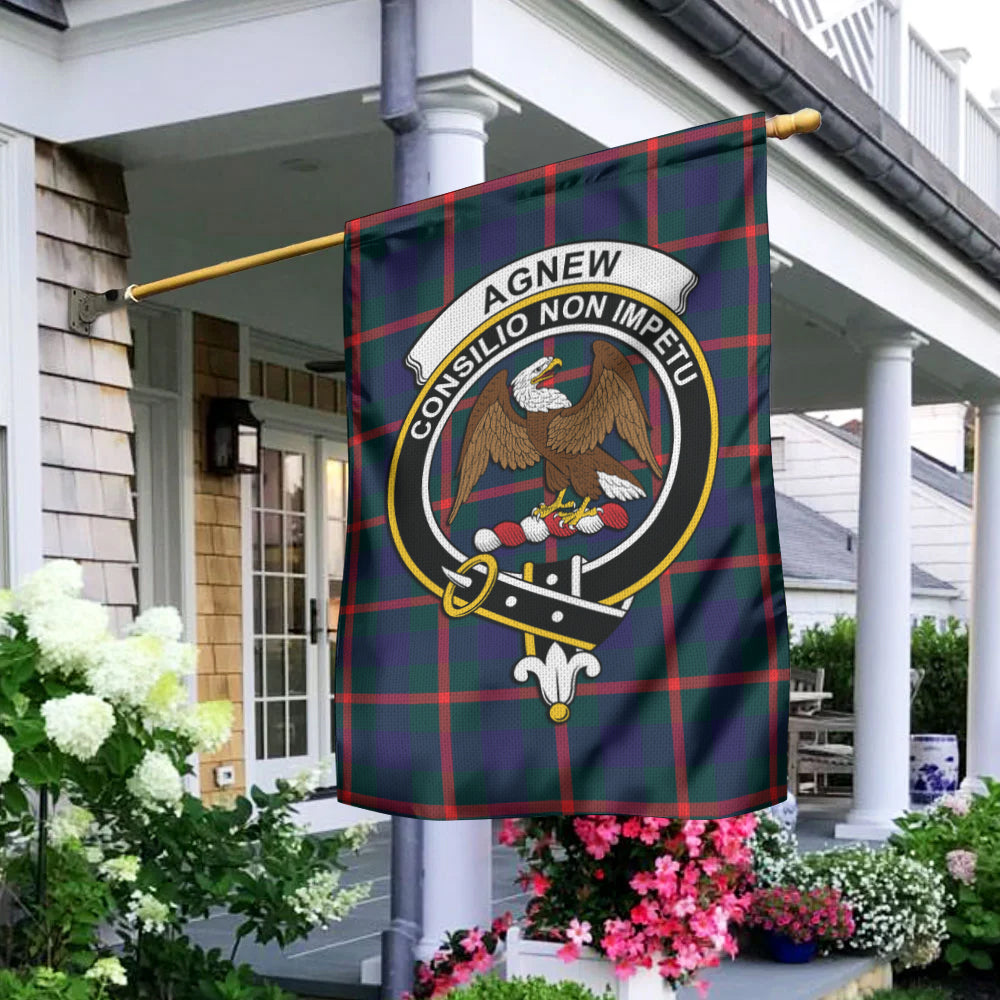 Agnew Modern Tartan Flag with Family Crest - Tartanvibesclothing