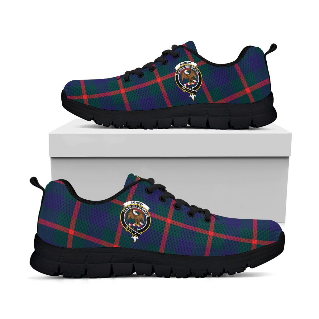 Agnew Tartan Sneakers with Family Crest - Tartan Vibes Clothing