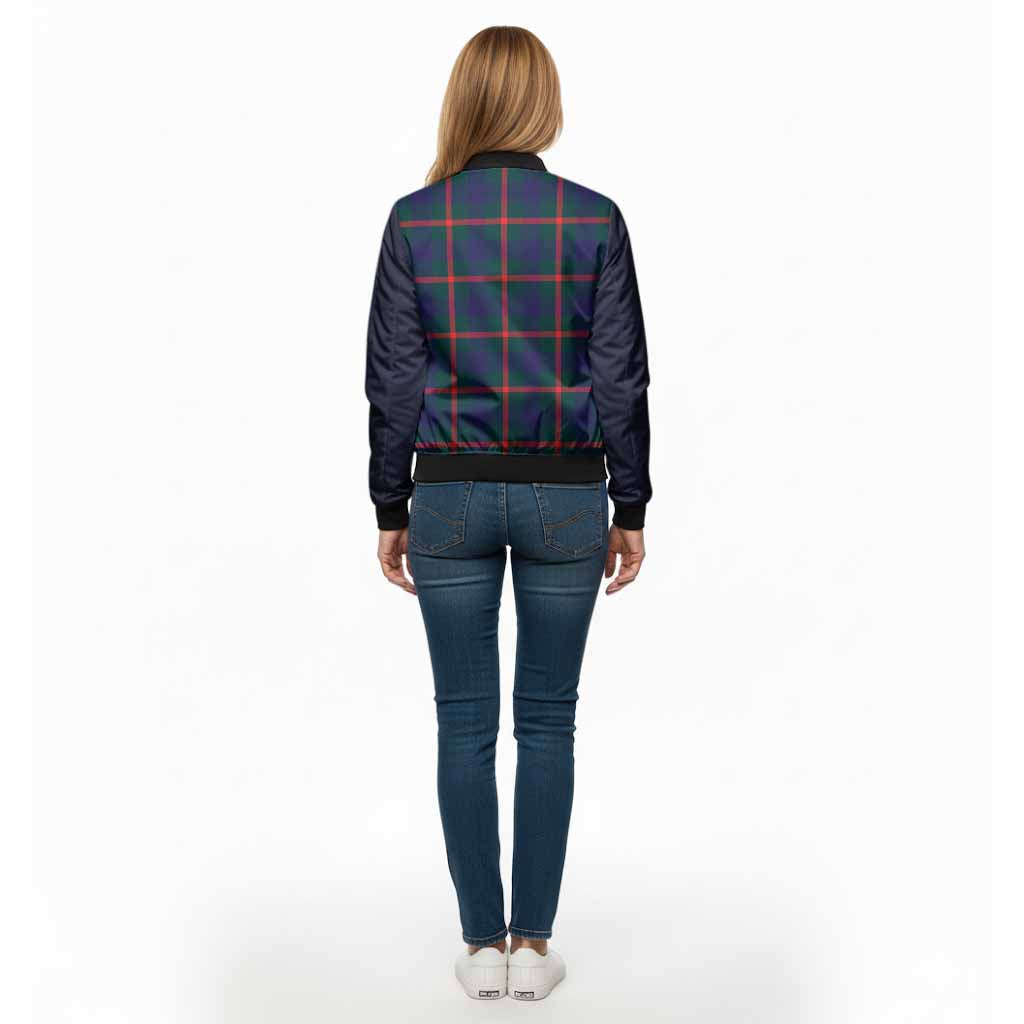 Agnew Tartan Accent Bomber Jacket with Family Crest