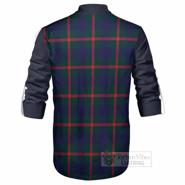 Agnew Tartan Accent Ghillie Shirt with Family Crest