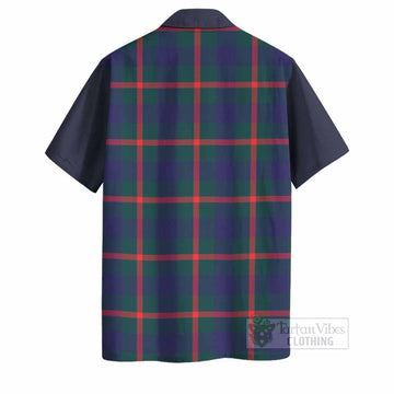 Agnew Tartan Accent Hawaiian Shirt with Family Crest