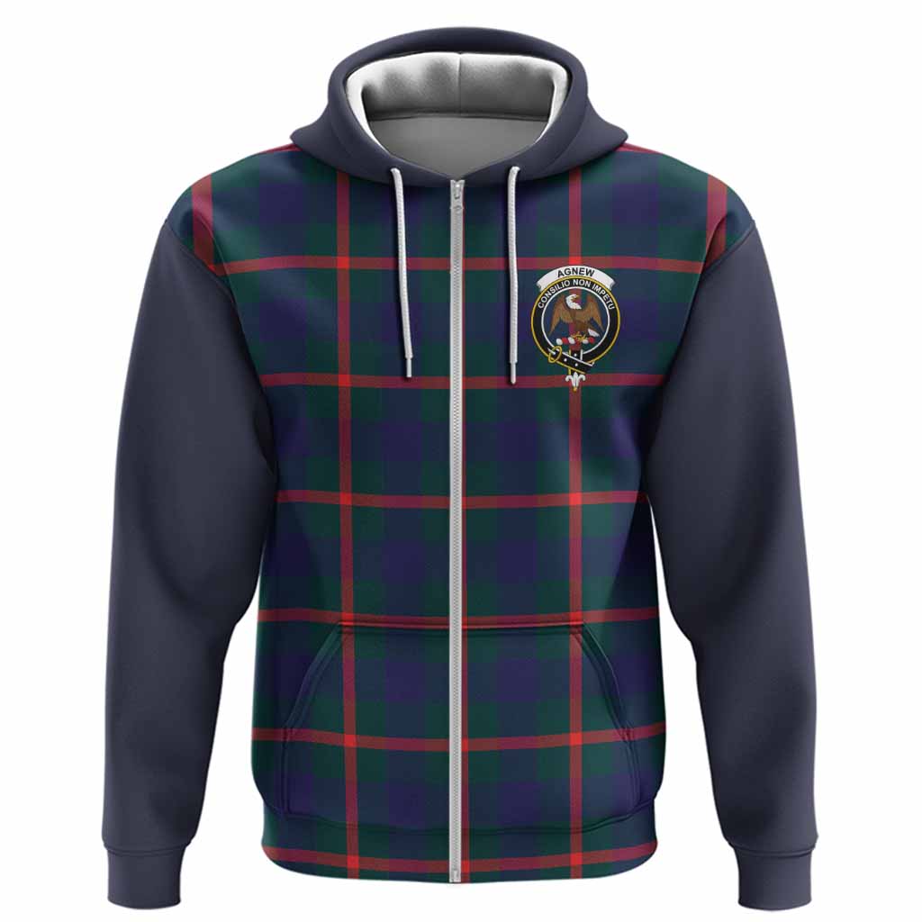 Agnew Tartan Accent Hoodie with Family Crest