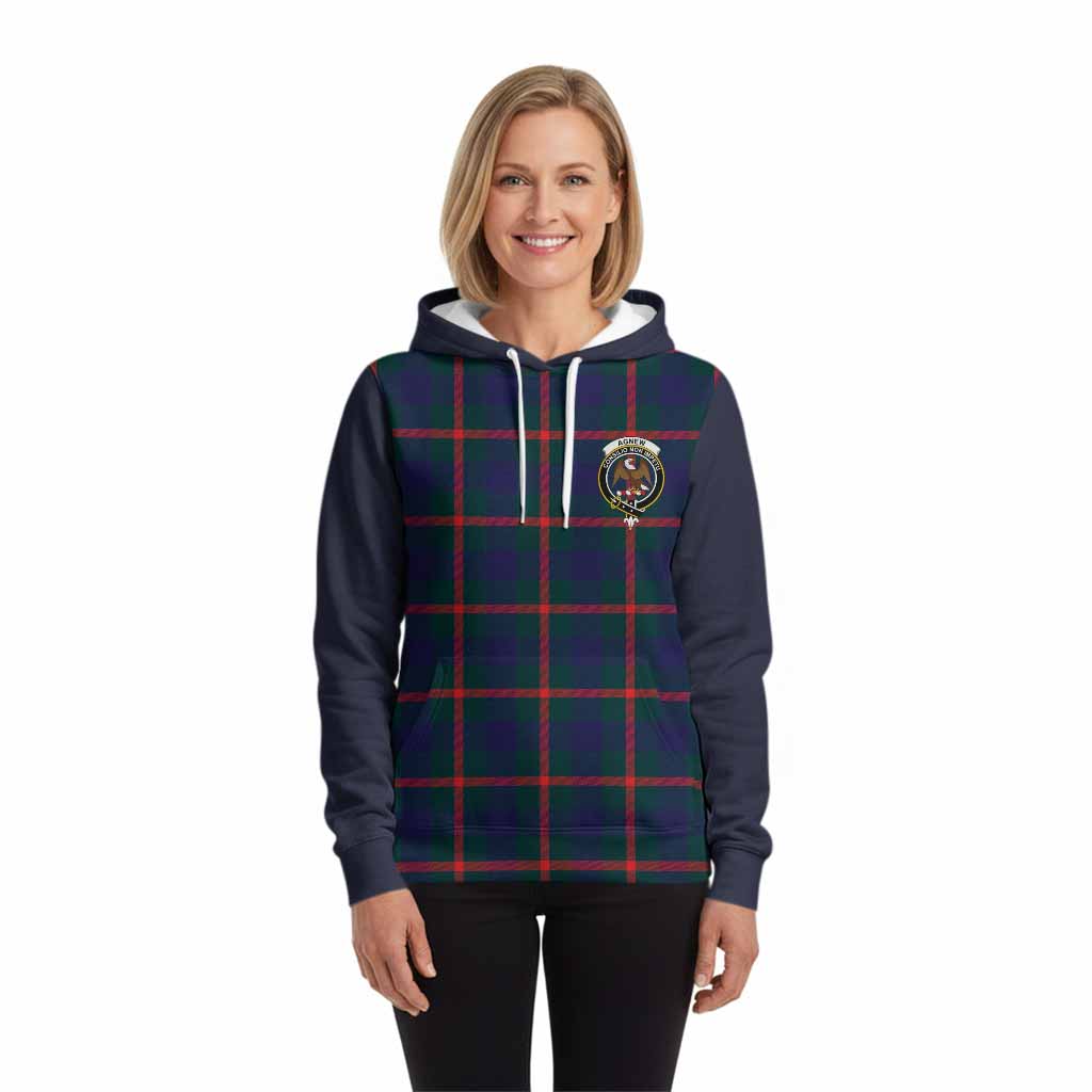Agnew Tartan Accent Hoodie with Family Crest