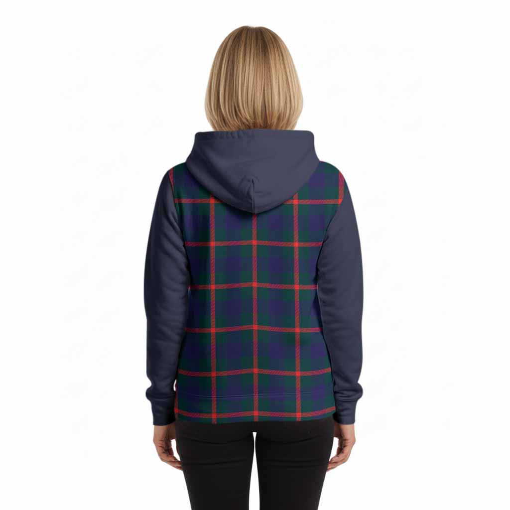 Agnew Tartan Accent Hoodie with Family Crest