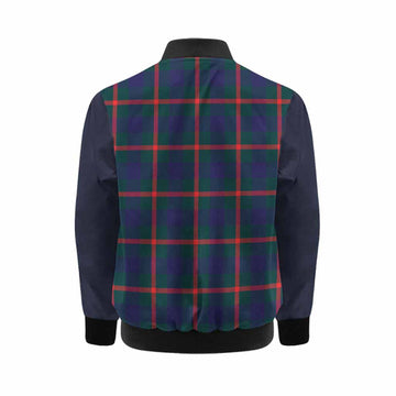 Agnew Tartan Accent Kid Bomber Jacket with Family Crest