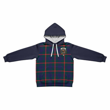Agnew Tartan Accent Kid Hoodie with Family Crest