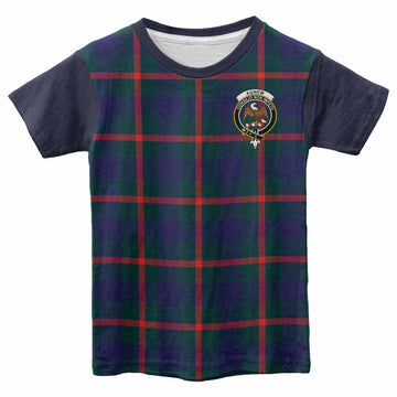 Agnew Tartan Accent Kid T-shirt with Family Crest