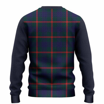 Agnew Tartan Accent Knitted Sweater with Family Crest